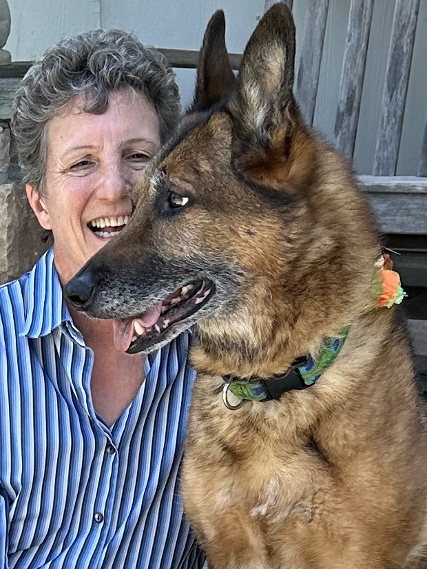 Cathy with her Belgian Malinois